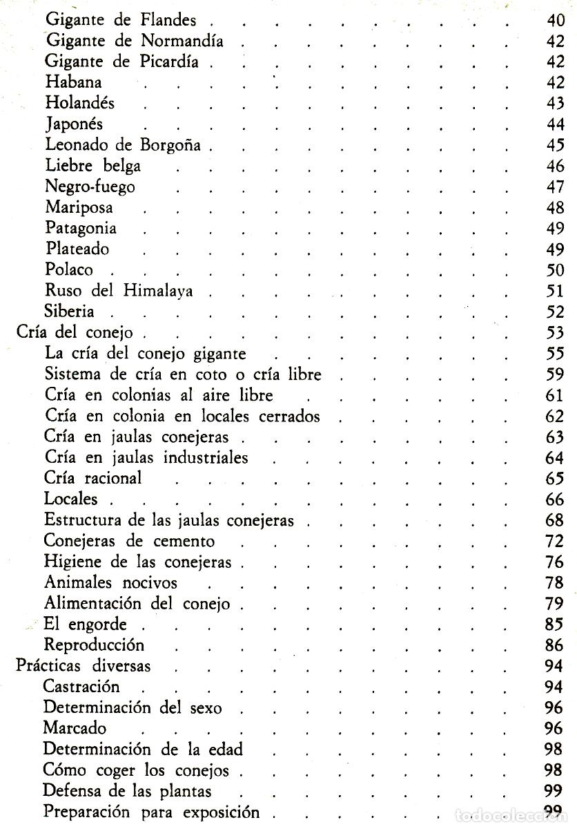 Libros de segunda mano: CRIA MODERNA DE LOS CONEJOS. MARIO VACCARO. - Foto 9