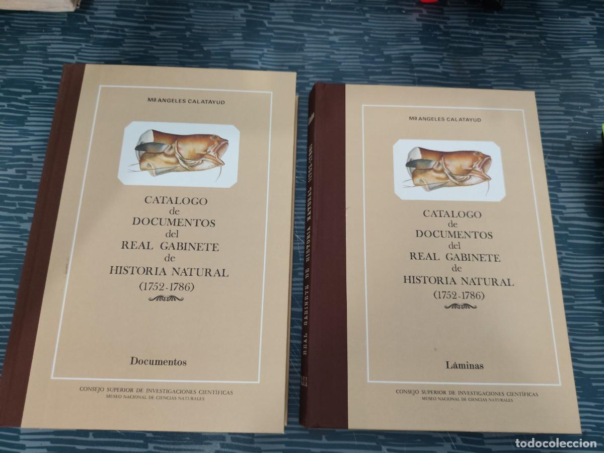 Libros de segunda mano: CAT&Aacute;LOGO DE DOCUMENTOS DEL REAL GABINETE DE HISTORIA NATURAL,1752-1786,2 T,Ma.ANGELES DE CALATAYUD.