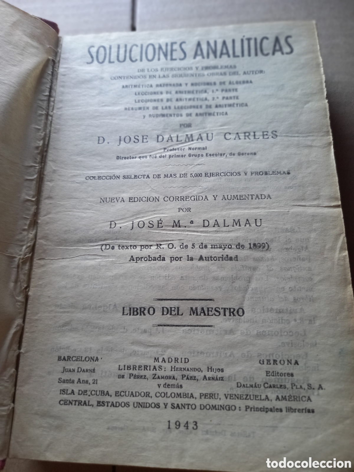 Libros de segunda mano de ciencias: Soluciones anal&iacute;ticas de Jos&eacute; Dalmau - Foto 1