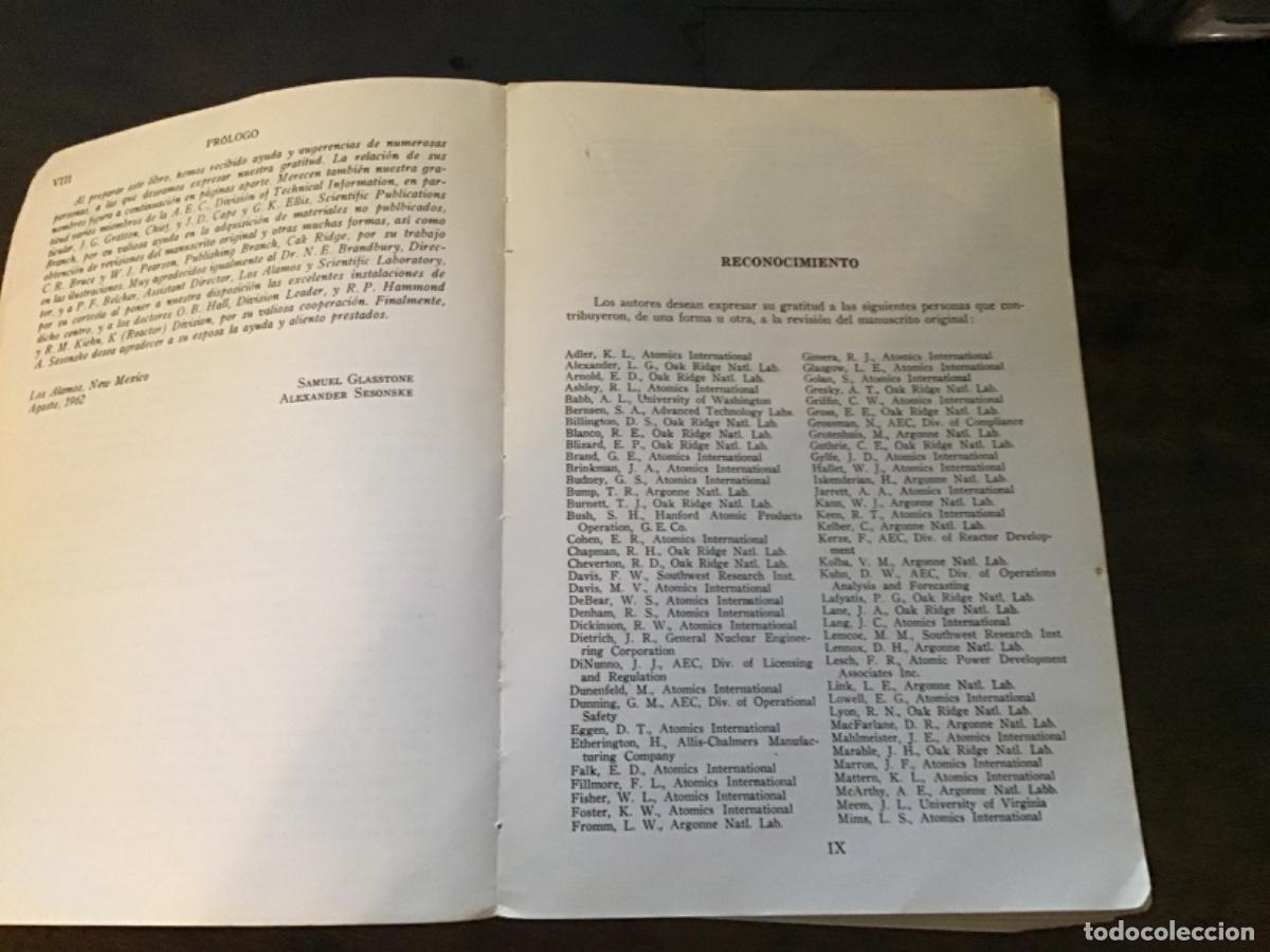 Libros de segunda mano de ciencias: Ingenier&iacute;a de reactores nucleares.S. Glasstone. Ed Revert&eacute;. 1968 - Foto 4
