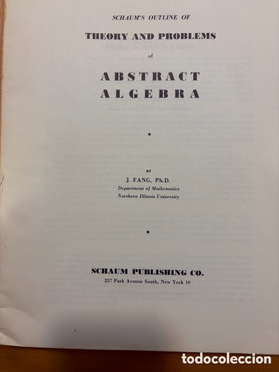 Libros de segunda mano de ciencias: Abstract Algebra. Theory and Problems. 785 solved problems. Schaum. NNYY. New - Foto 2