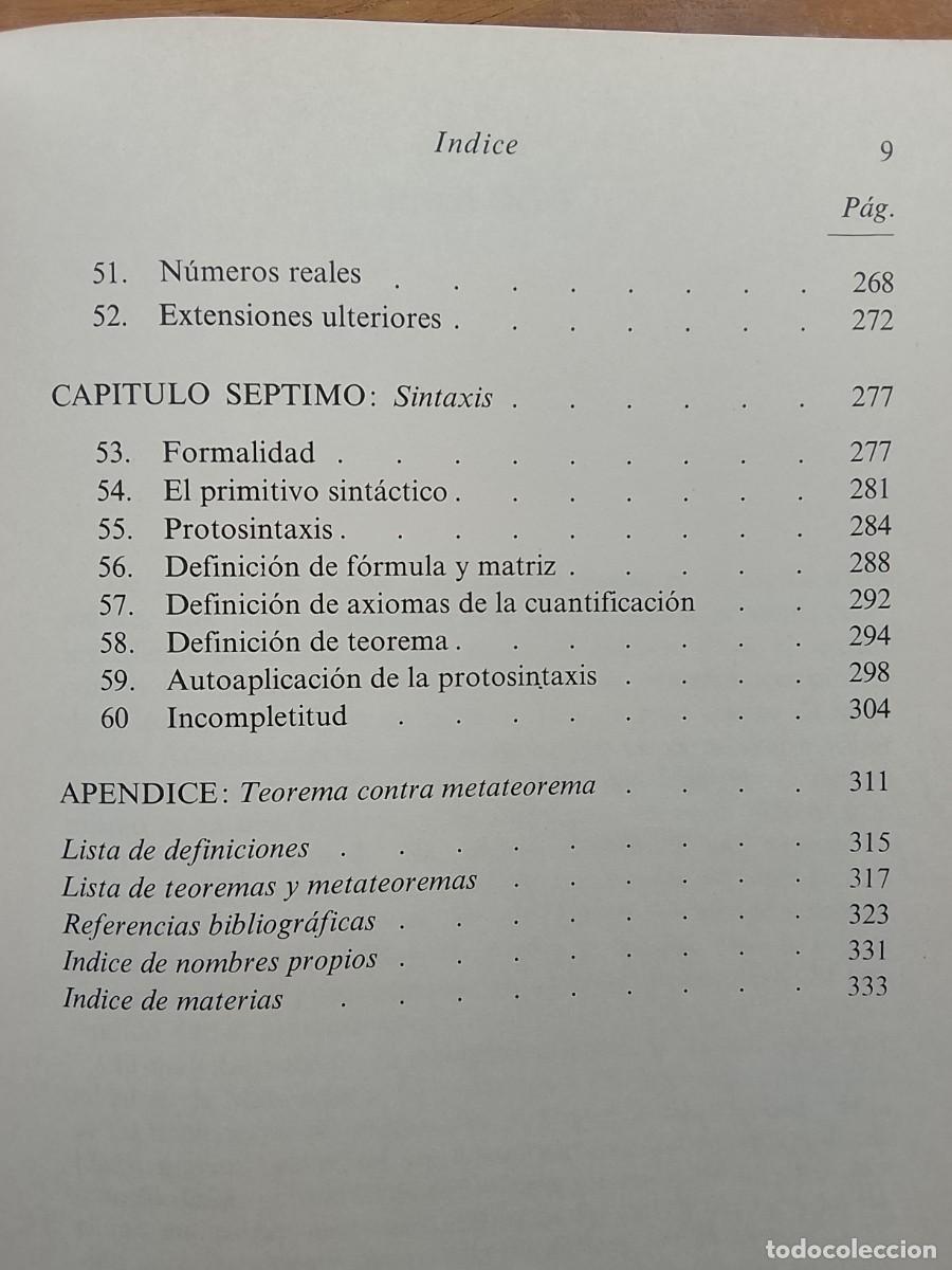 Libros de segunda mano de ciencias: L&oacute;gica matem&aacute;tica, Willard van Orman Quine - Foto 7