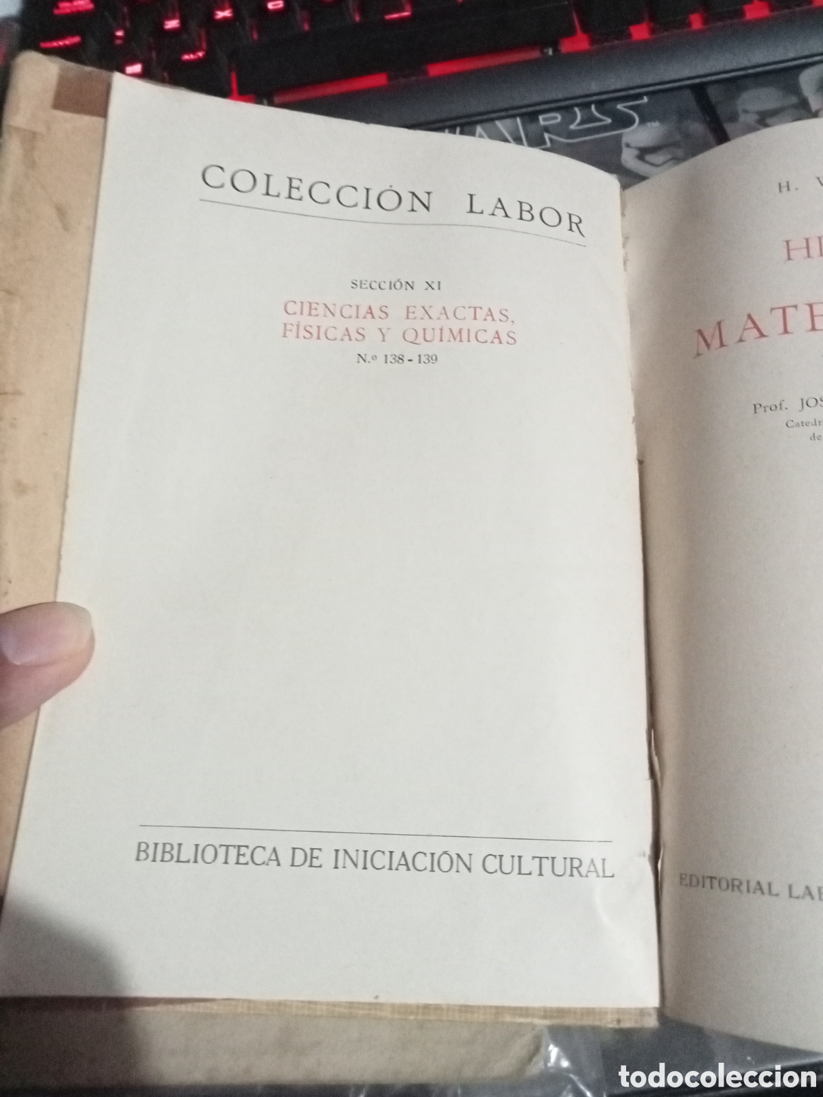 Libros de segunda mano de ciencias: Historia de las matem&aacute;ticas H.Wieleitner - Foto 3