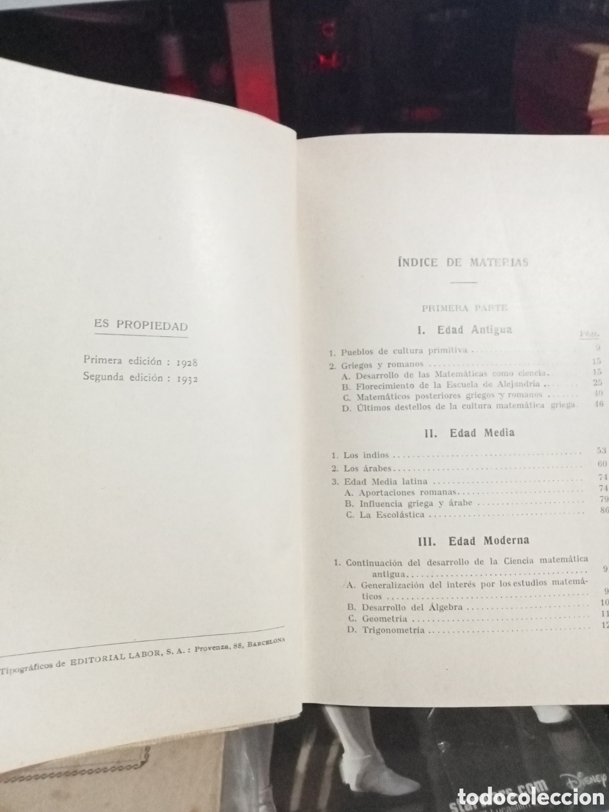 Libros de segunda mano de ciencias: Historia de las matem&aacute;ticas H.Wieleitner - Foto 4