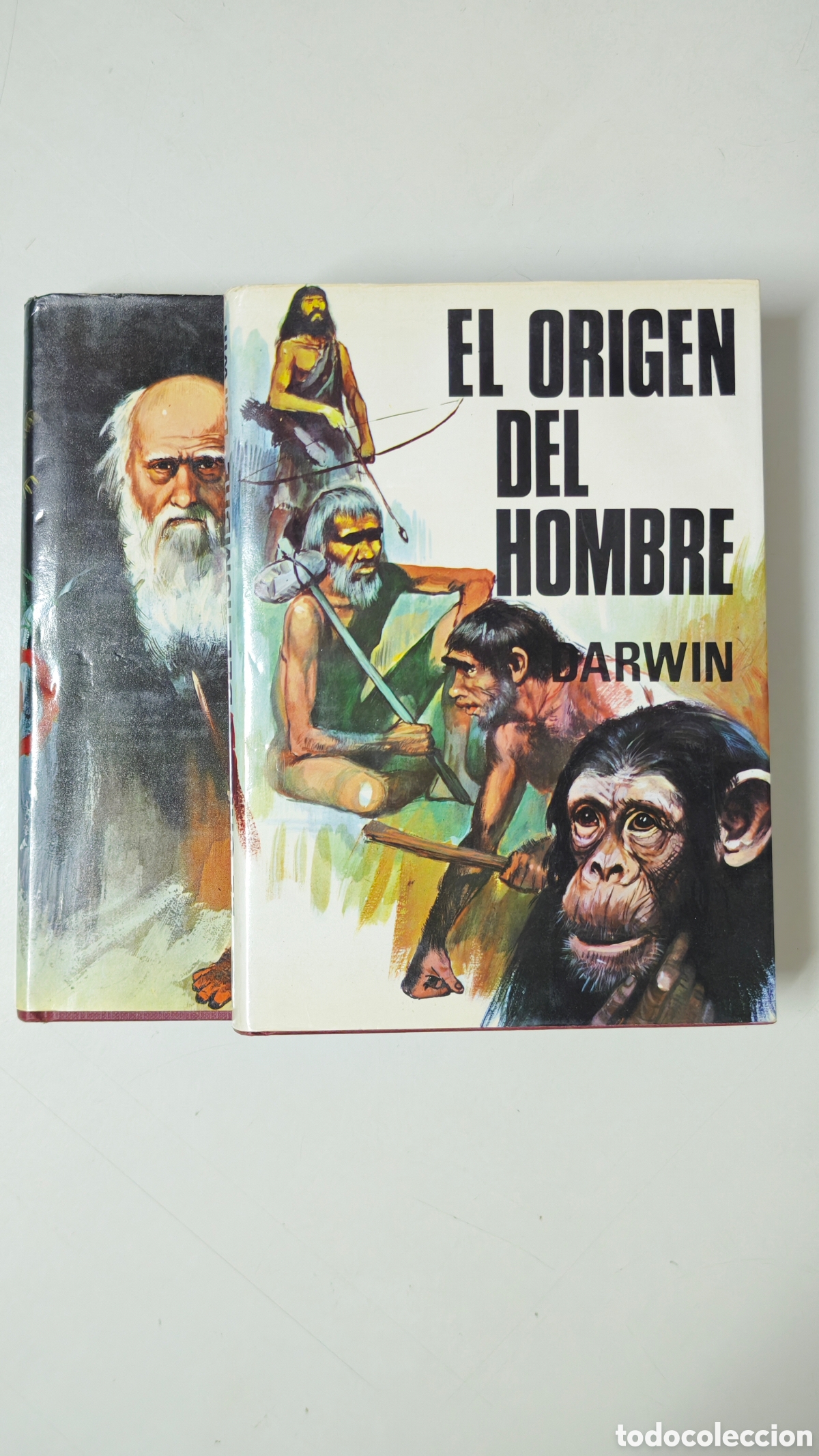 Libri di seconda mano: EL ORIGEN DEL HOMBRE - Charles Darwin - 2 Tomos (Obra Completa) - Ediciones Petronio 1978