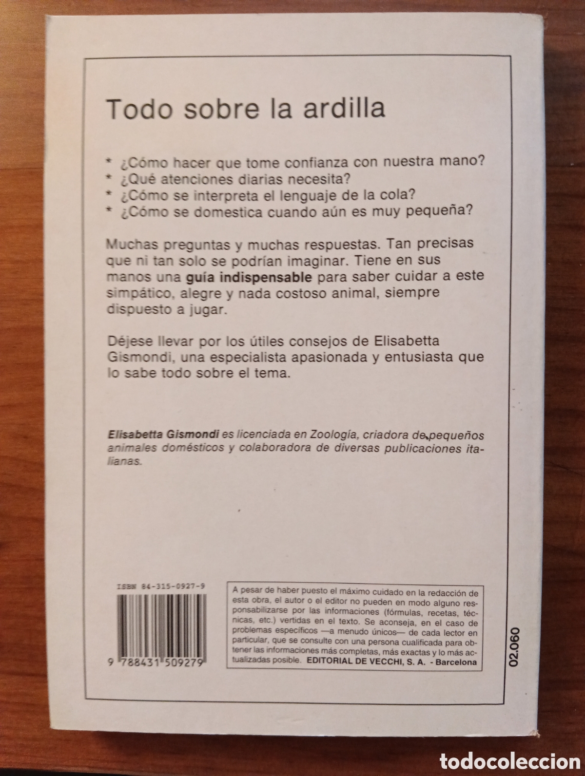 Libros de segunda mano: Todo sobre la ardilla, Elisabetta Gismondi, Editorial de Vecchi - Foto 2