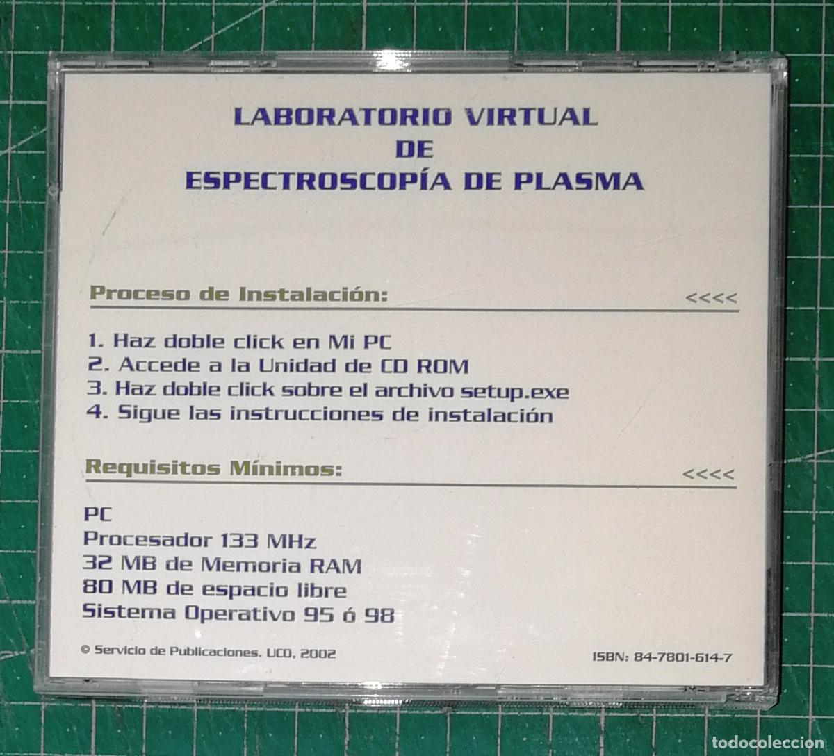 Libros de segunda mano: LABORATORIO VIRTUAL DE ESPECTROSCOP&Iacute;A DE PLASMA / Pilar Mart&iacute;nez Jim&eacute;nez ... [et al.]. - Universidad - Foto 3