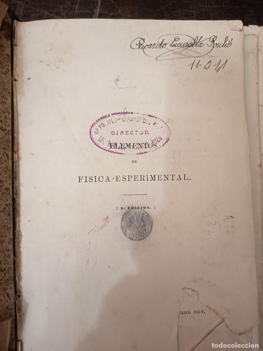 Libros de segunda mano de Ciencias: F&iacute;sica Experimental - Vicente Rubio y D&iacute;az - 1886