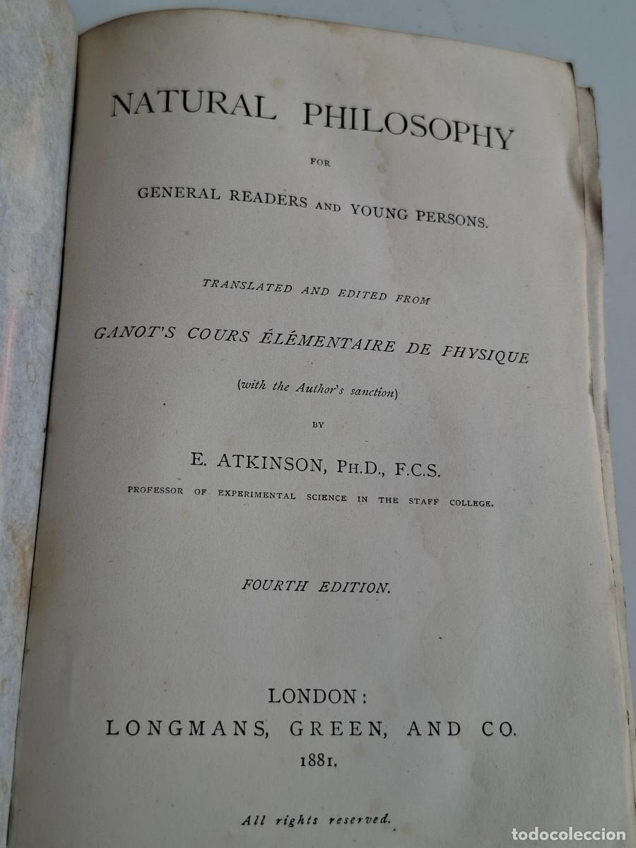 Gebrauchte B&uuml;cher: 1881 NATURAL PHILOSOPHY - 13X19.CM