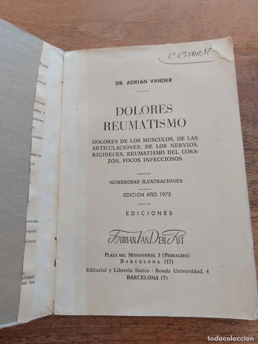 Libros de segunda mano: DOLORES REUMATISMO - DR. VANDER - 1973 - Foto 3