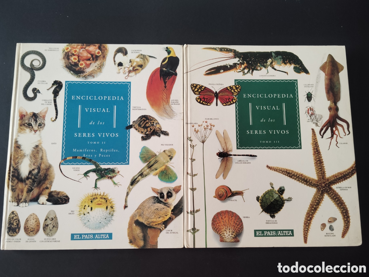 Libros de segunda mano: Lote 2 tomos enciclopedia visual seres vivos (El pa&iacute;s/altea)