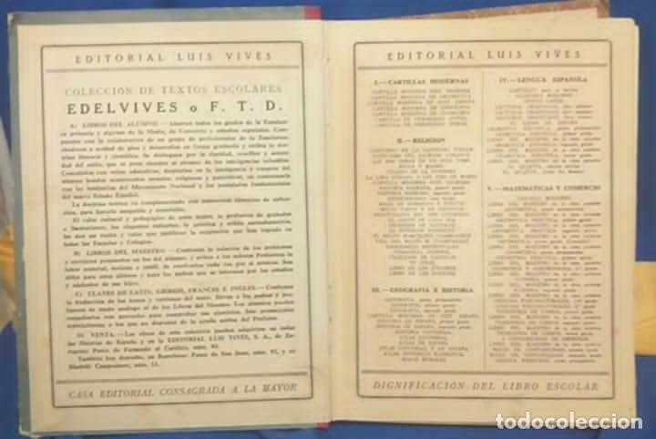 Libros de segunda mano de ciencias: Libro Aritm&eacute;tica Comercial Tercer Grado Libro de Maestro E. Luis Vives - Foto 3