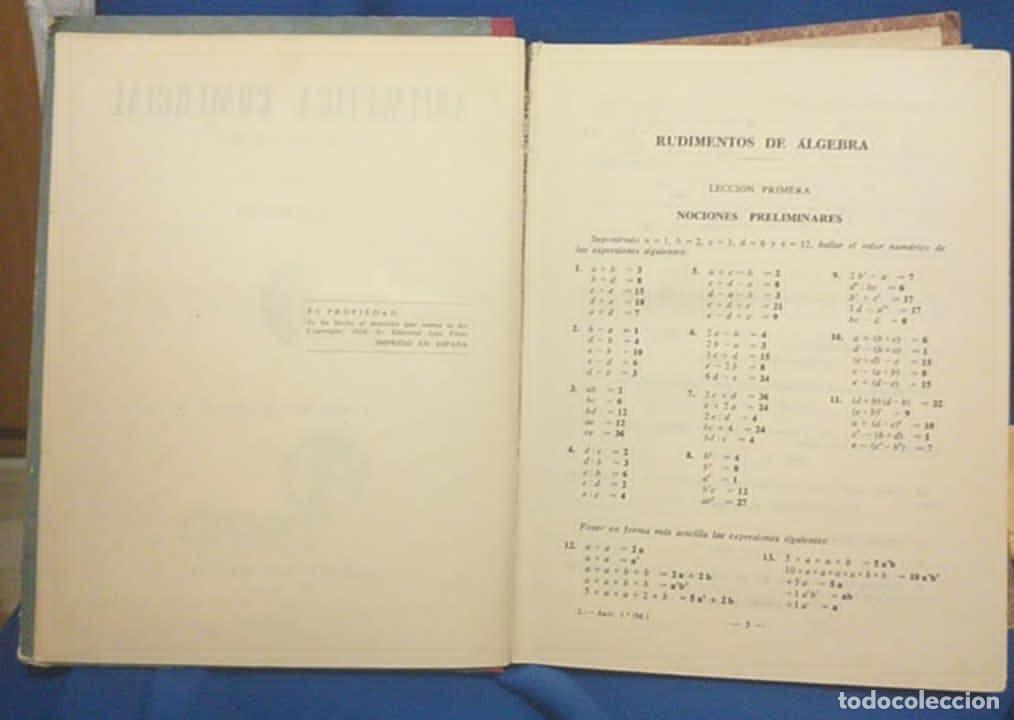 Libros de segunda mano de ciencias: Libro Aritm&eacute;tica Comercial Tercer Grado Libro de Maestro E. Luis Vives - Foto 6