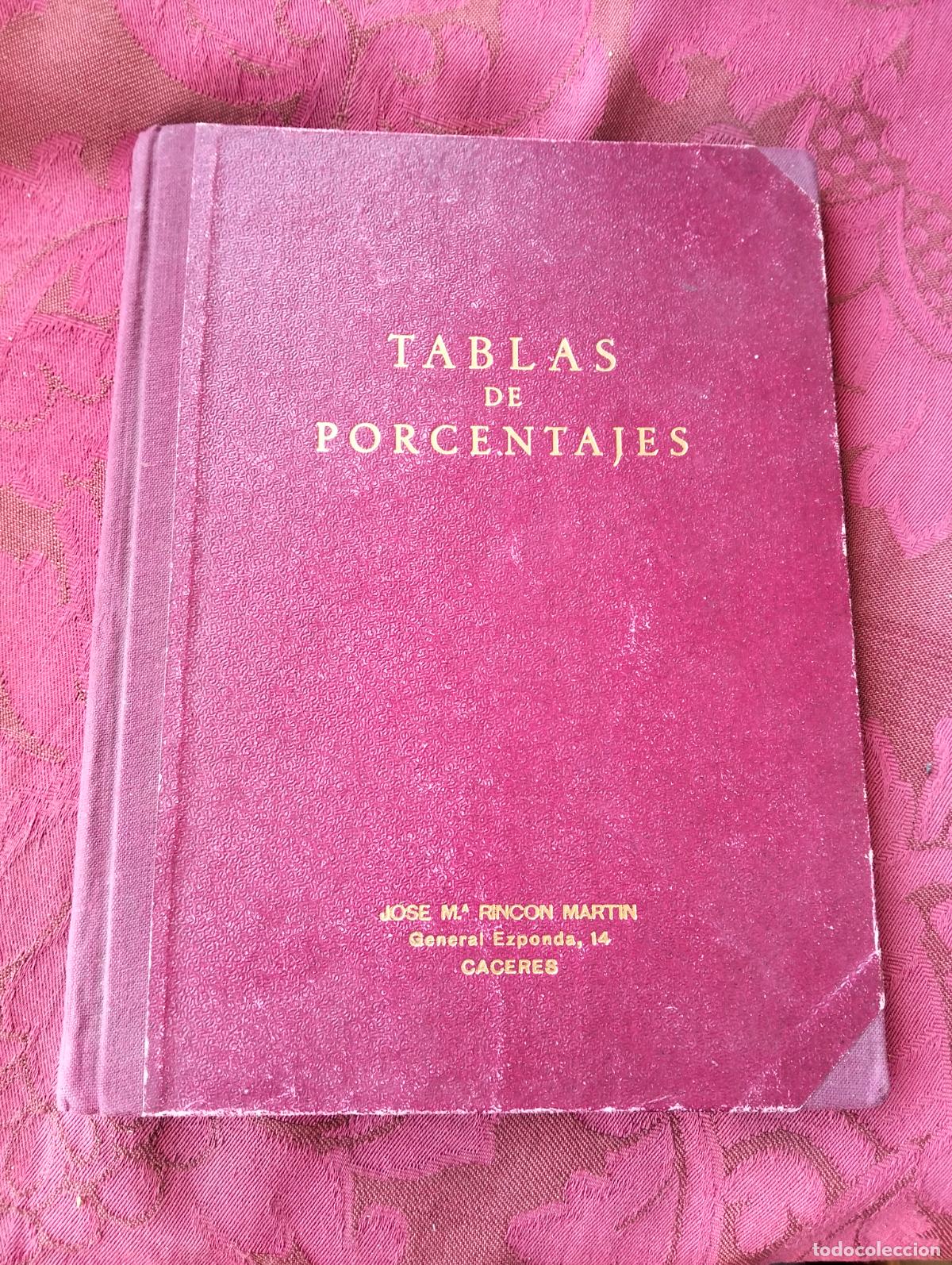 Libros de segunda mano de Ciencias: Tablas de porcentajes Jose M&ordf; maria rincon martin