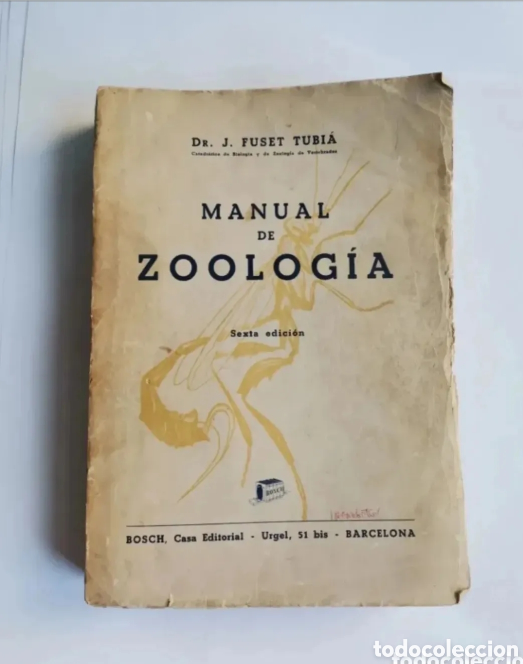 Libros de segunda mano: Manual de zoolog&iacute;a Dr. J. Fuset Tubia