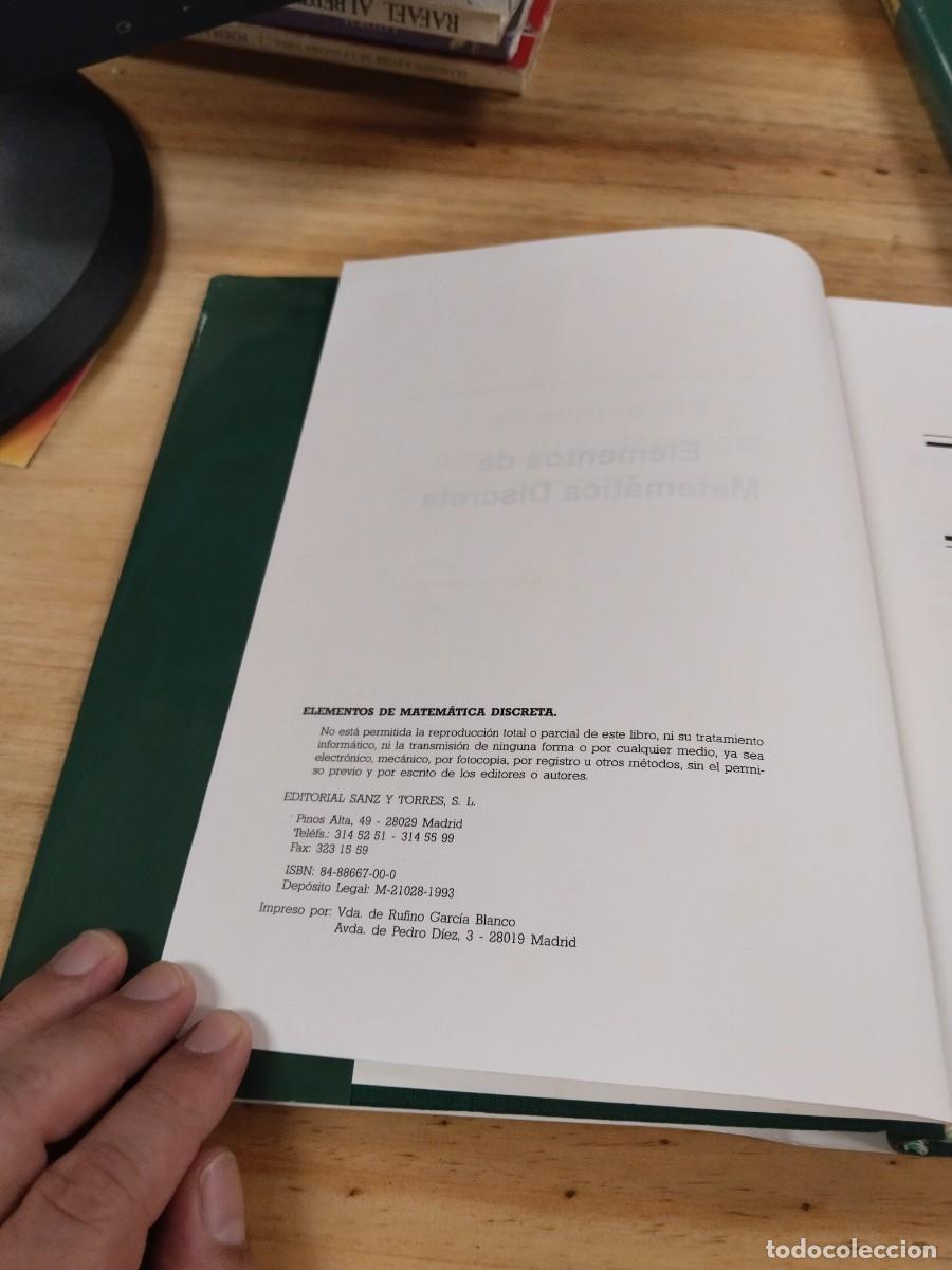 Libros de segunda mano de ciencias: Elementos de Matem&aacute;tica Discreta / Problemas de Matem&aacute;tica Discreta - Bujalance, Costa, Mart&iacute;nez - Foto 6