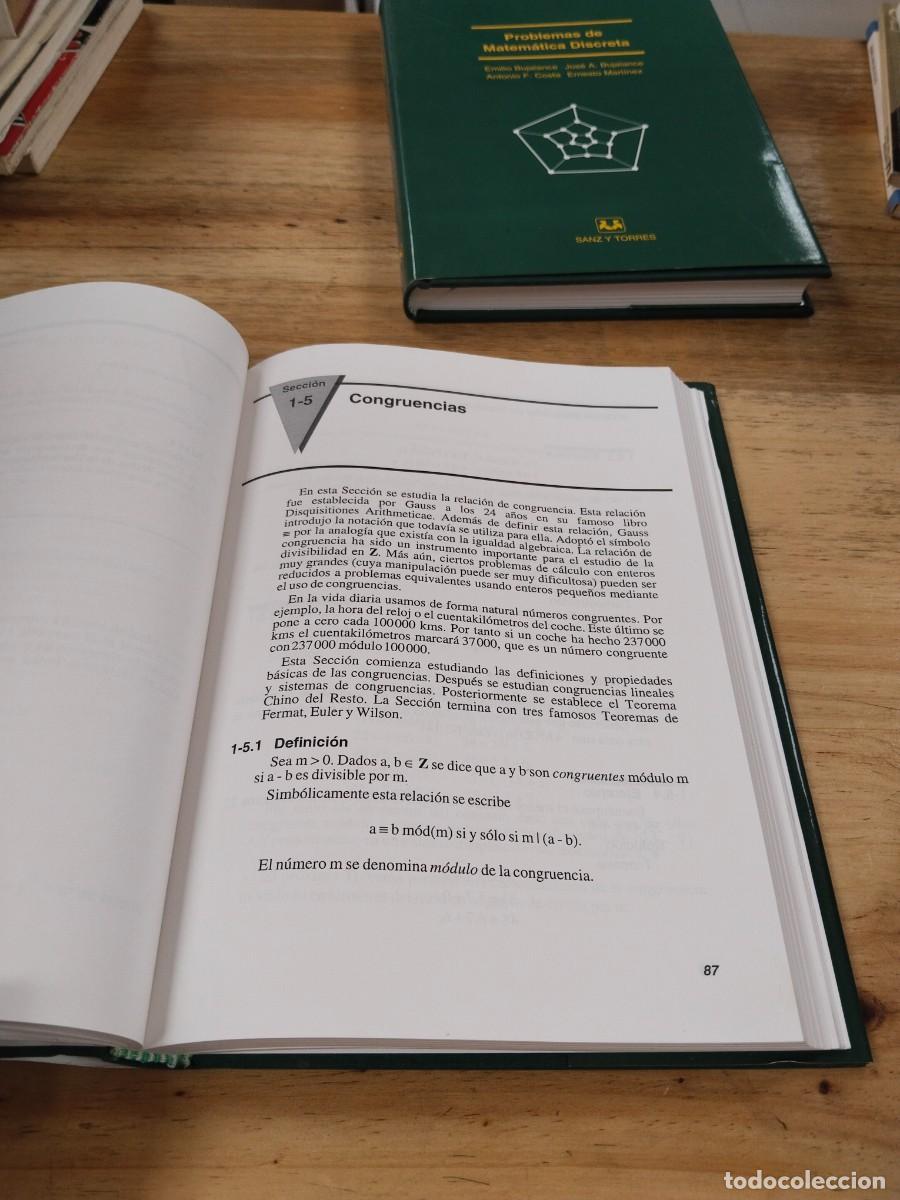 Libros de segunda mano de ciencias: Elementos de Matem&aacute;tica Discreta / Problemas de Matem&aacute;tica Discreta - Bujalance, Costa, Mart&iacute;nez - Foto 9