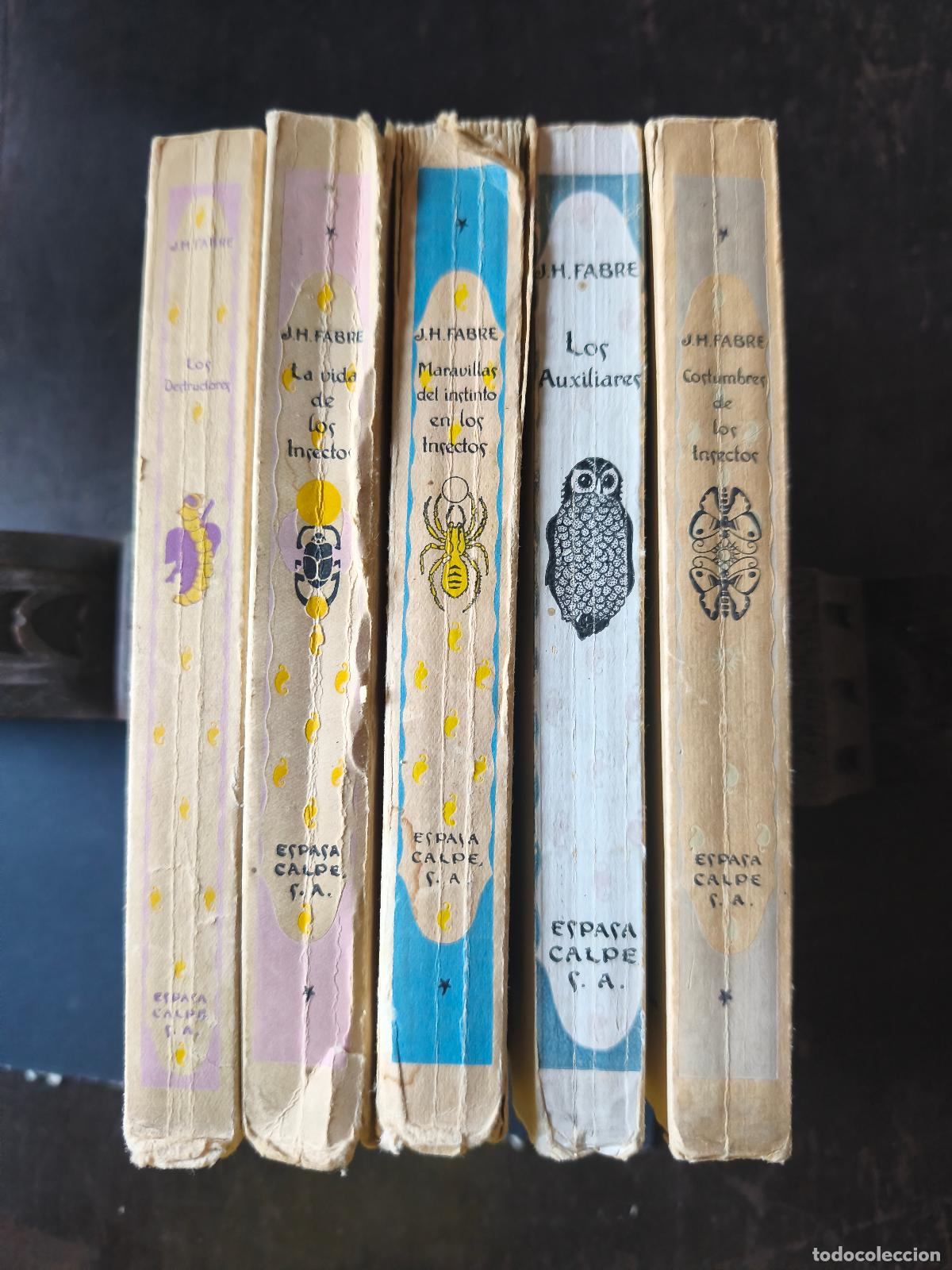 Libros de segunda mano: J.H. Fabre. 5 vol&uacute;menes. Espasa Calpe, 1961-62
