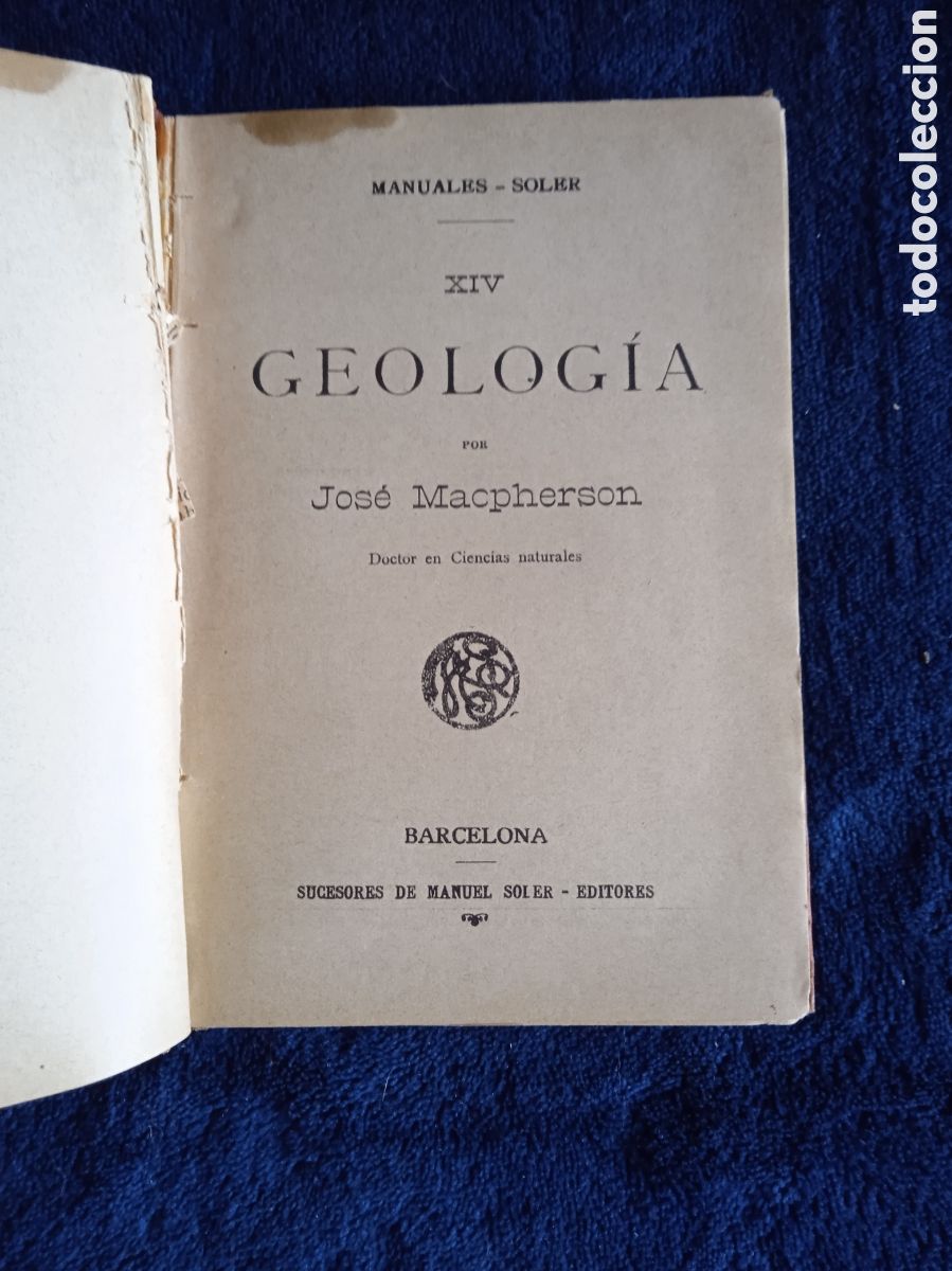 Libros de segunda mano: GEOLOG&Iacute;A / J. MACPHERSON. -ED. MANUALES SOLER - Foto 2