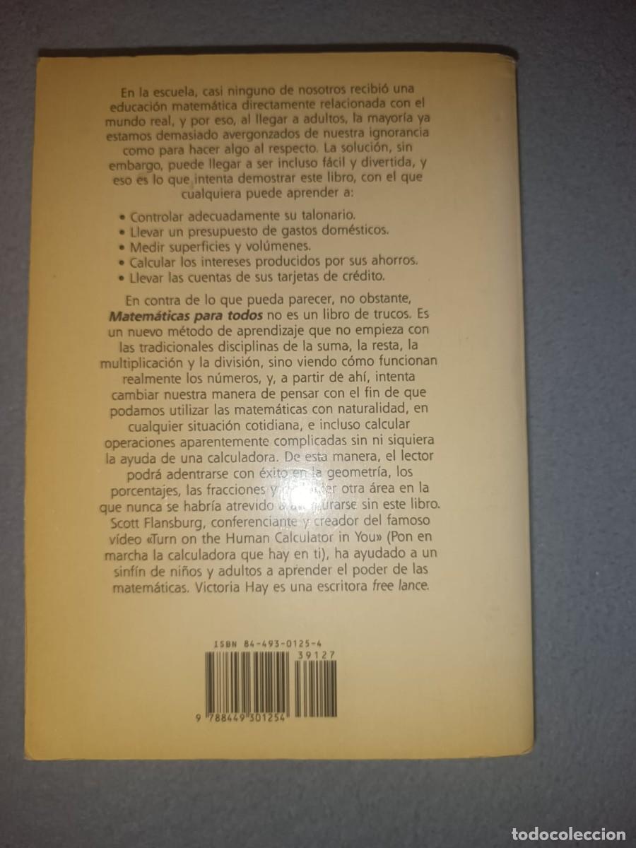 Libros de segunda mano de Ciencias: Matematicas para todos - Scott Flansburg (Editorial Paidos) Rustica