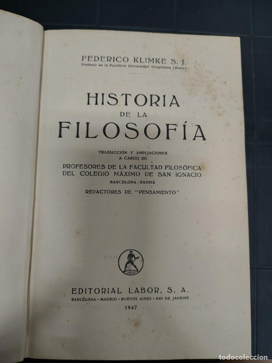 Libros de segunda mano de Ciencias: Historia De La Filosof&iacute;a, F. Klimke, S. J
