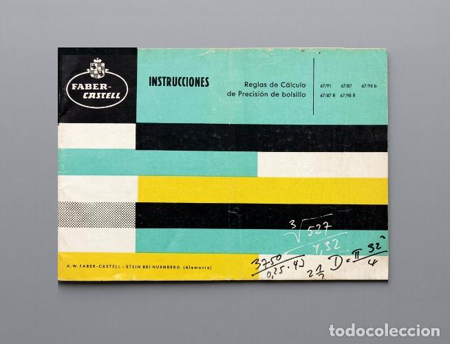 Libros de segunda mano de ciencias: F3412 - FABER CASTELL. ANTIGUO LIBRILLO DE INSTRUCCIONES DE REGLAS DE CALCULO DE PRECISION.