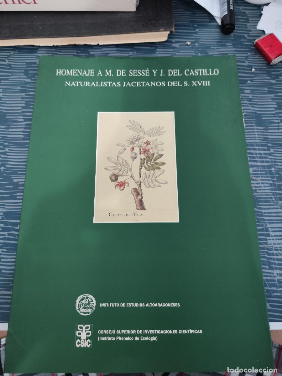 Libros de segunda mano: HOMENAJE A MARTIN DE SESSE Y JUAN DEL CASTILLO,NATURALISTAS JACETANOS DEL S.XVIII,20 LAMINAS,VER FOT