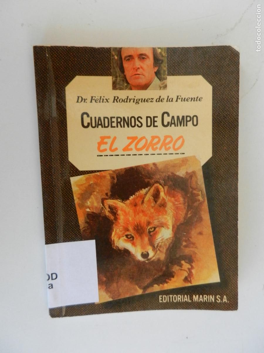 Libros de segunda mano: EL ZORRO -CUADERNOS DE CAMPO - DR. F&Eacute;LIX RODR&Iacute;GUEZ DE LA FUENTE-N&ordm; 11 -EDITORIAL MAR&Iacute;N 1978.