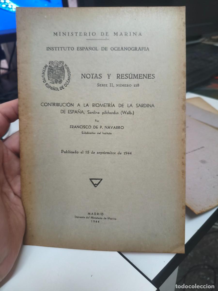 Libri di seconda mano: CONTRIBUCION A LA BIOMETRIA DE LA SARDINA DE ESPA&Ntilde; Navarro,Francisco. Oceanograf&iacute;a.