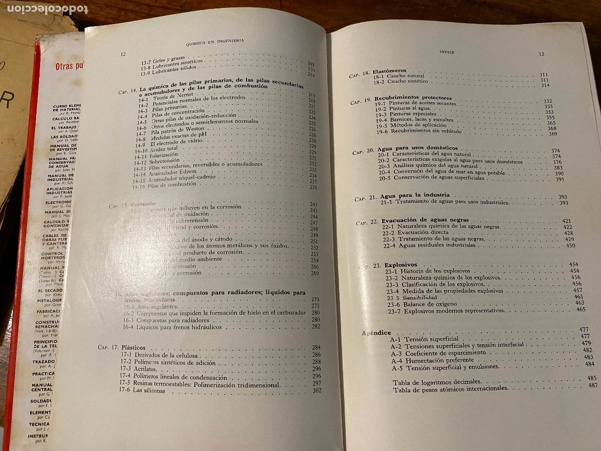 Libros de segunda mano de ciencias: QUIMICA EN INGENIERIA, LLOYD A. MUNRO, EDIT. URMO, BILBAO - Foto 7