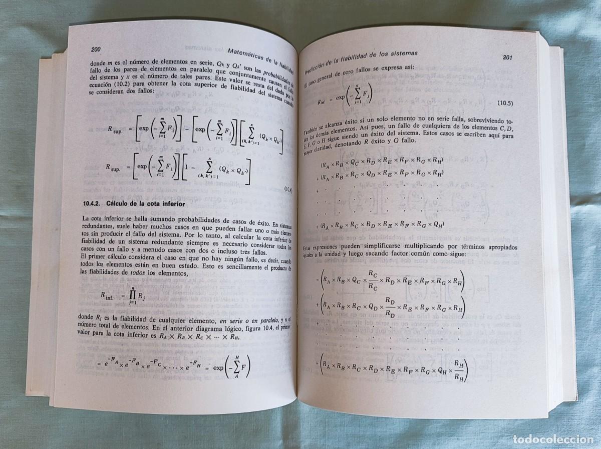Libros de segunda mano de ciencias: BERTRAM L. AMSTADTER .- MATEM&Aacute;TICAS DE LA FIABILIDAD. - Foto 3