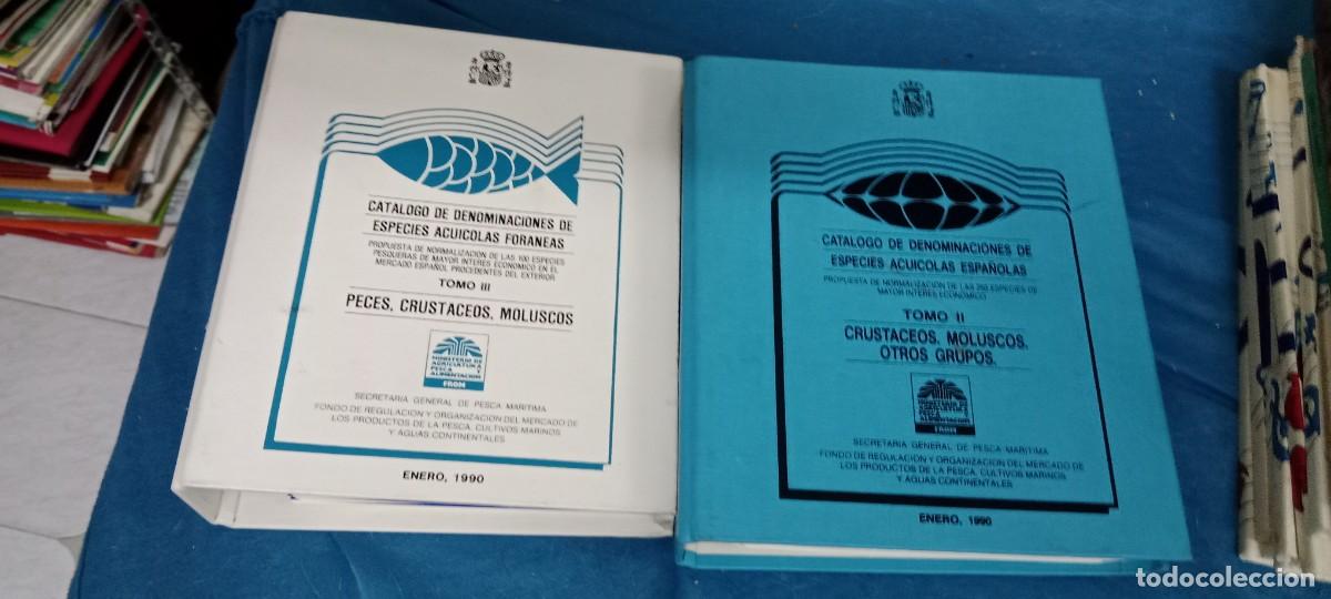 Gebrauchte B&uuml;cher: DOS TOMOS DE catalogo de denominaciones de especies acuicolas LOS DE FOTO LIBRO CU