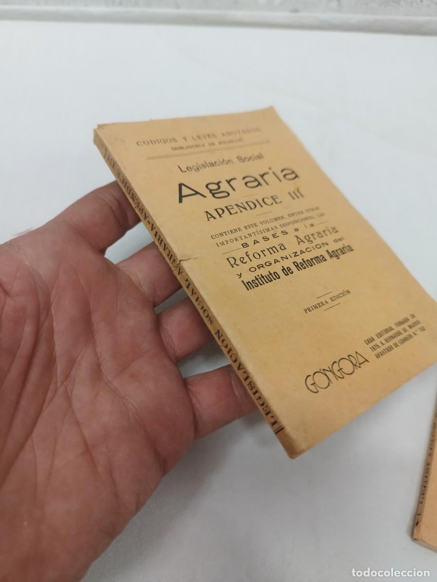 Libros de segunda mano: Dos libros, legislaci&oacute;n agraria. Ap&eacute;ndice 1 y 3. - Foto 6
