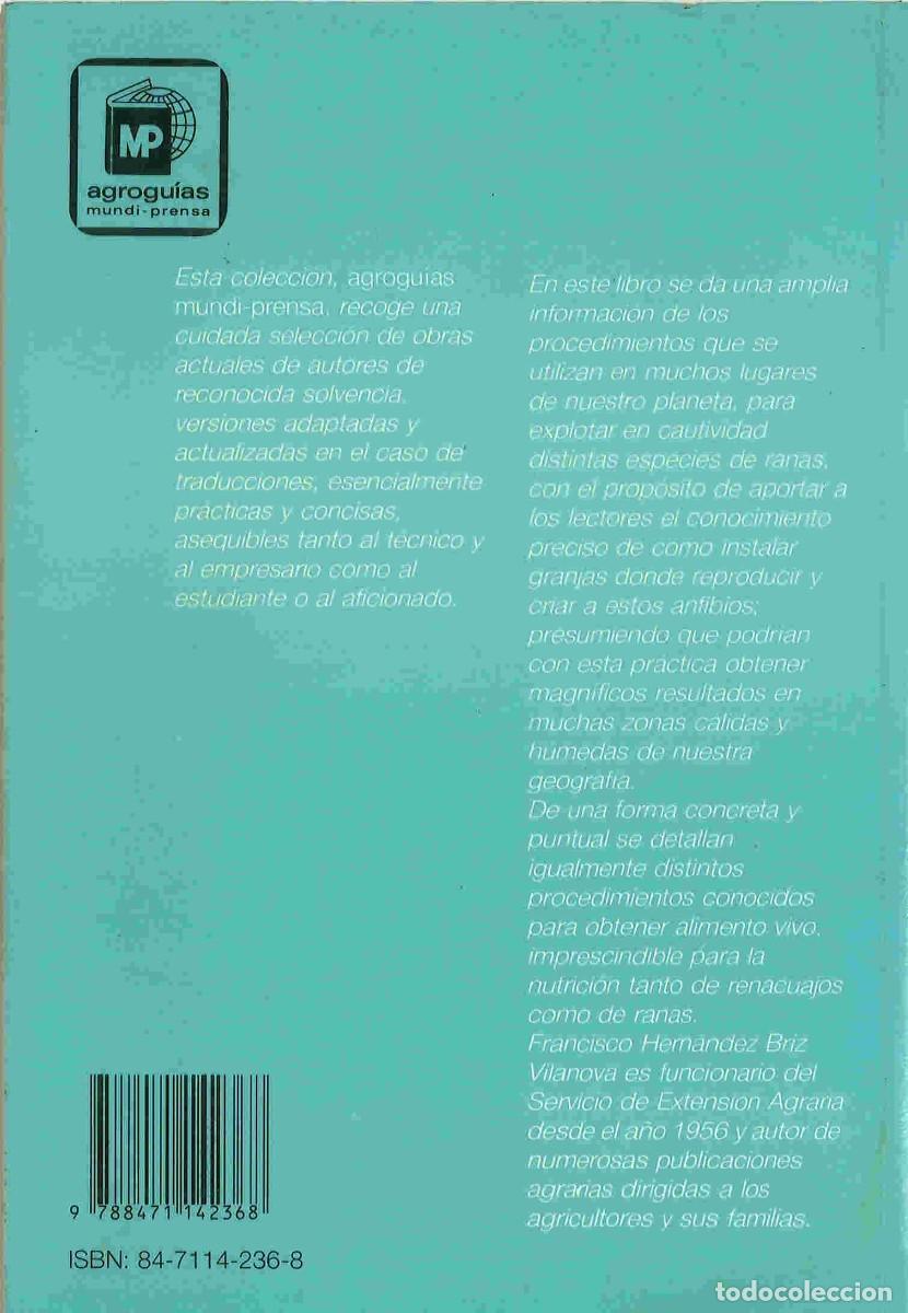 Libros de segunda mano: La rana. Cr&iacute;a y explotaci&oacute;n. 1989 - Foto 2
