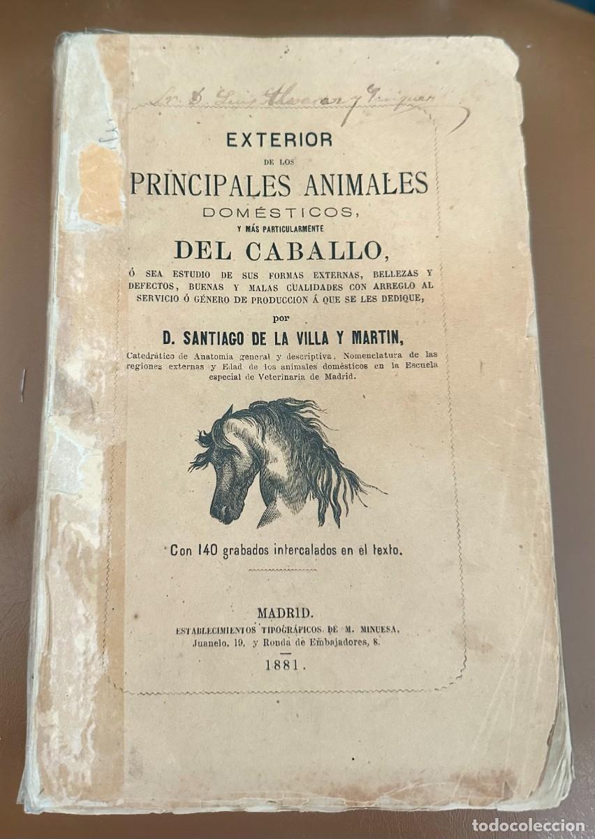 Libros de segunda mano: Exterior de los principales animales dom&eacute;sticos y m&aacute;s particularmente del CABALLO