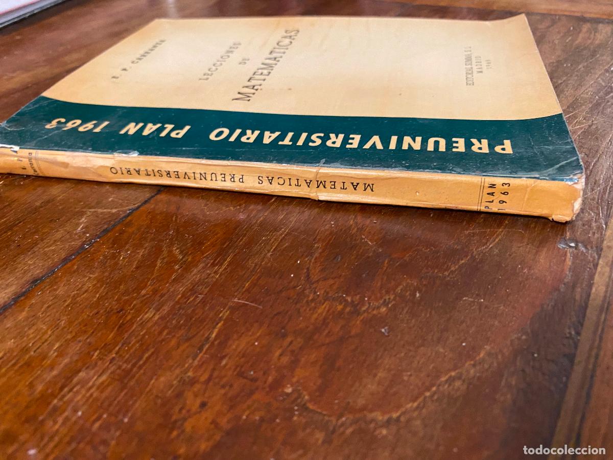 Libros de segunda mano de ciencias: Preuniversitario 1968 Lecciones de matem&aacute;ticas E. P. Carranza - Foto 2