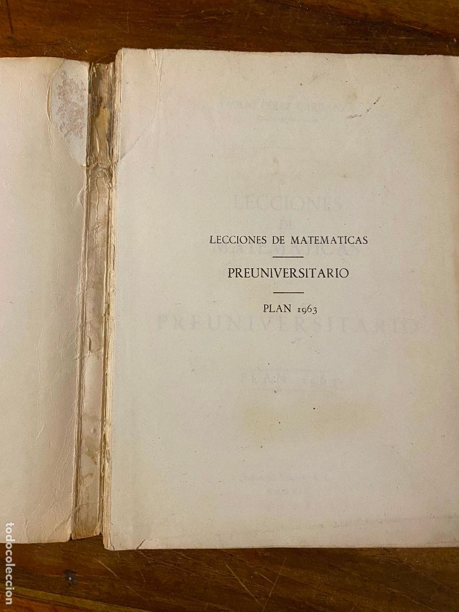 Libros de segunda mano de ciencias: Preuniversitario 1968 Lecciones de matem&aacute;ticas E. P. Carranza - Foto 3