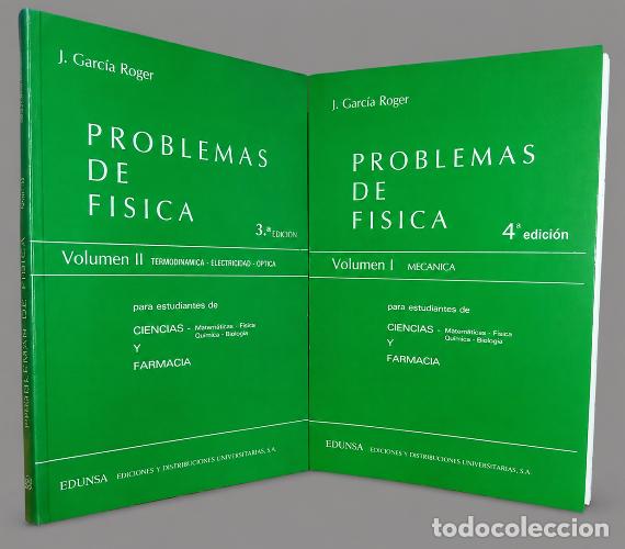 Libros de segunda mano de ciencias: PROBLEMAS DE FISICA. INCLUYE SOLUCIONES. 2 TOMOS. MECANICA. ELECTRICIDAD. OPTICA. FARMACIA.