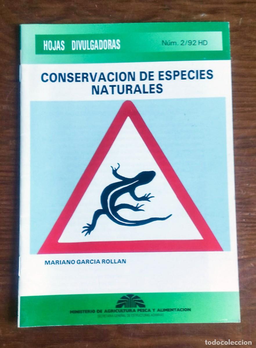 Libros de segunda mano: Folleto Hojas Divulgadoras N&ordm; 2/92 HD - Conservaci&oacute;n de Especies Naturales