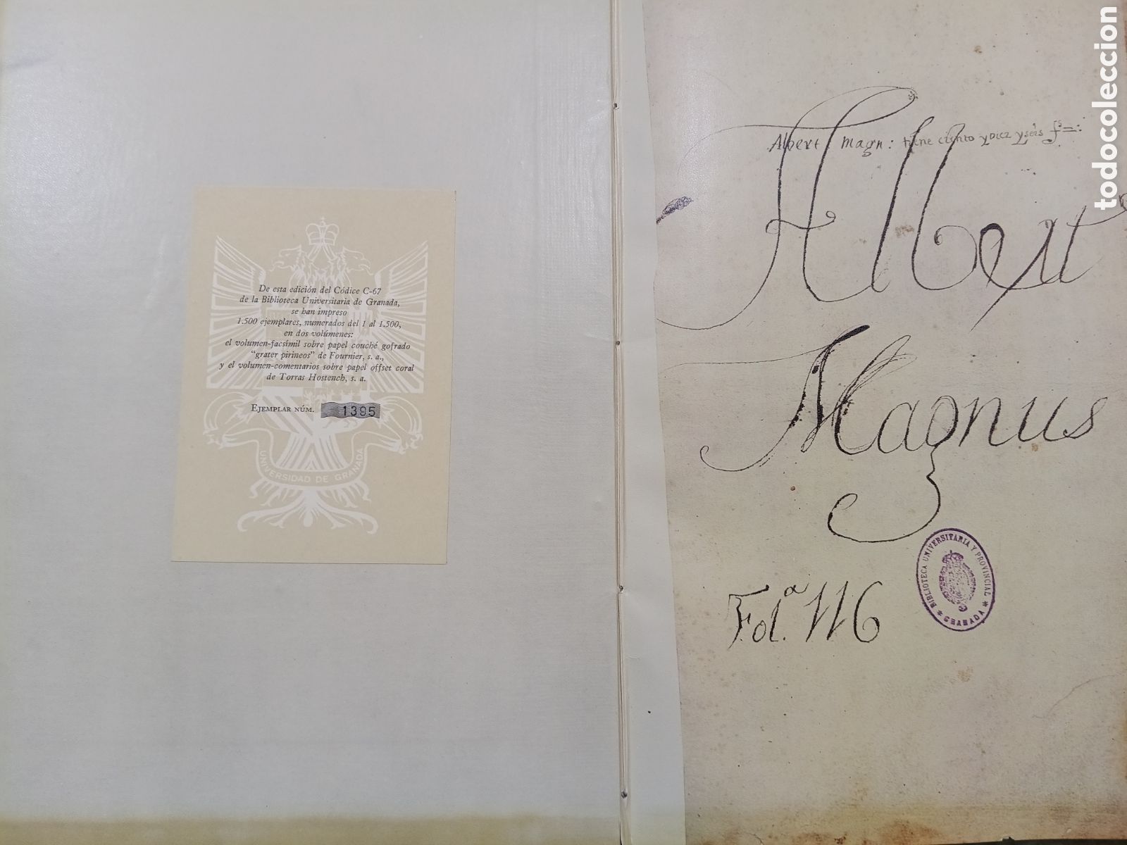 Libros de segunda mano: DE NATURA RERUM (LIB. IV-XII). TACUINUM SANITATIS. CODICE C-67. 1974. - Foto 9