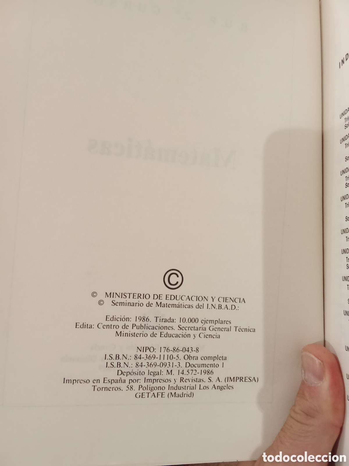 Libros de segunda mano de ciencias: Matem&aacute;ticas 2&deg; BUP - Inbad - Foto 2