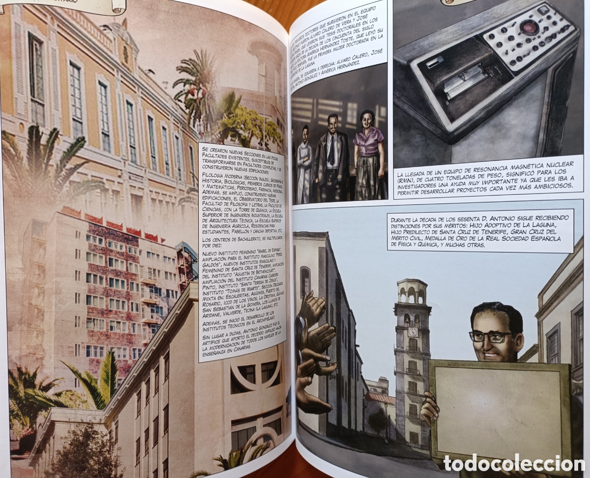 Libros de segunda mano: Antonio Gonz&aacute;lez Gonz&aacute;lez. Cient&iacute;fico canario universal. (C&oacute;mic) - Foto 4
