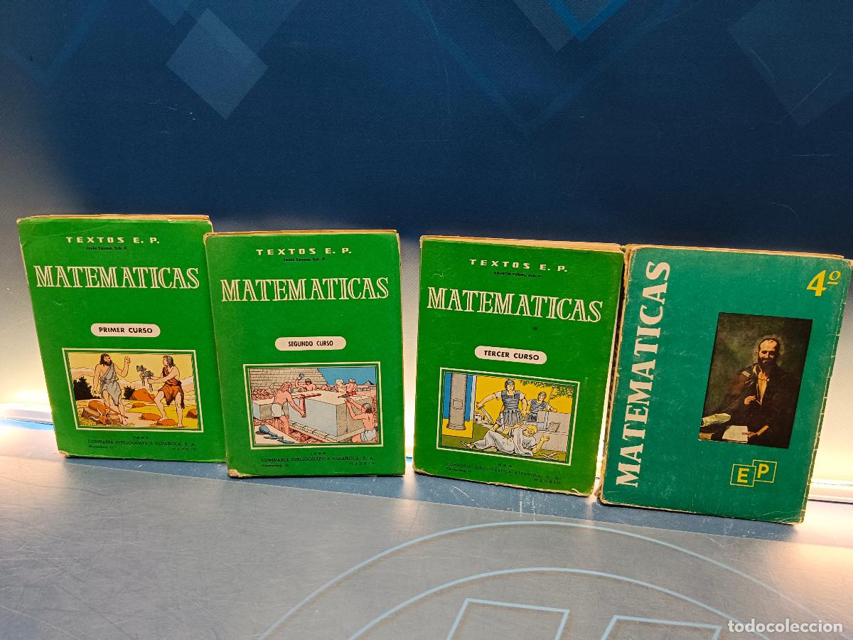 Libros de segunda mano de ciencias: 4 libros, MATEM&Aacute;TICAS. 1&ordm;,2&ordm;,3&ordm; y 4&ordm; curso E.P. JES&Uacute;S SESMA, BIBLIOGRAFICA ESPA&Ntilde;OLA 1969