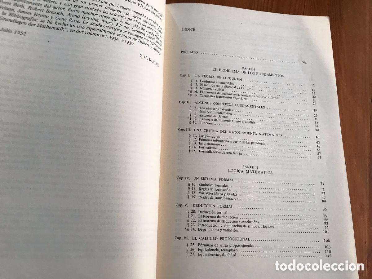 Libros de segunda mano de ciencias: Introducci&oacute;n a la Metamatem&aacute;tica. Stephen C.Kleene. Tecnos - Foto 4