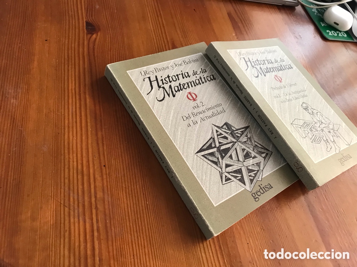 Libros de segunda mano de ciencias: Historia de la matem&aacute;tica 1 y 2. J. Rey Pastor y Jos&eacute; Babini. Gedisa