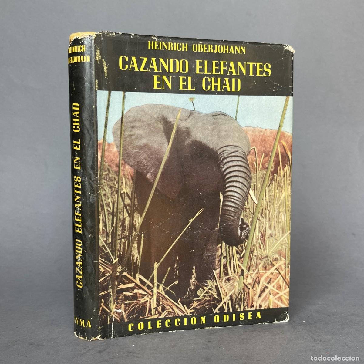 Libros de segunda mano: A&ntilde;o 1958 - CAZANDO ELEFANTES EN EL CHAD - Oberjohann - Caza mayor - Safaris