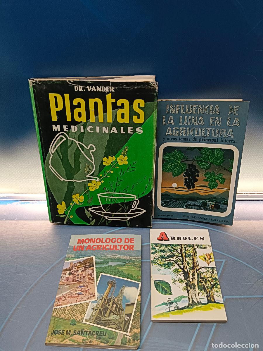 Libros de segunda mano: 4 libros, plantas medicinales, Arboles, Influencia de la luna en la agricultura y mas