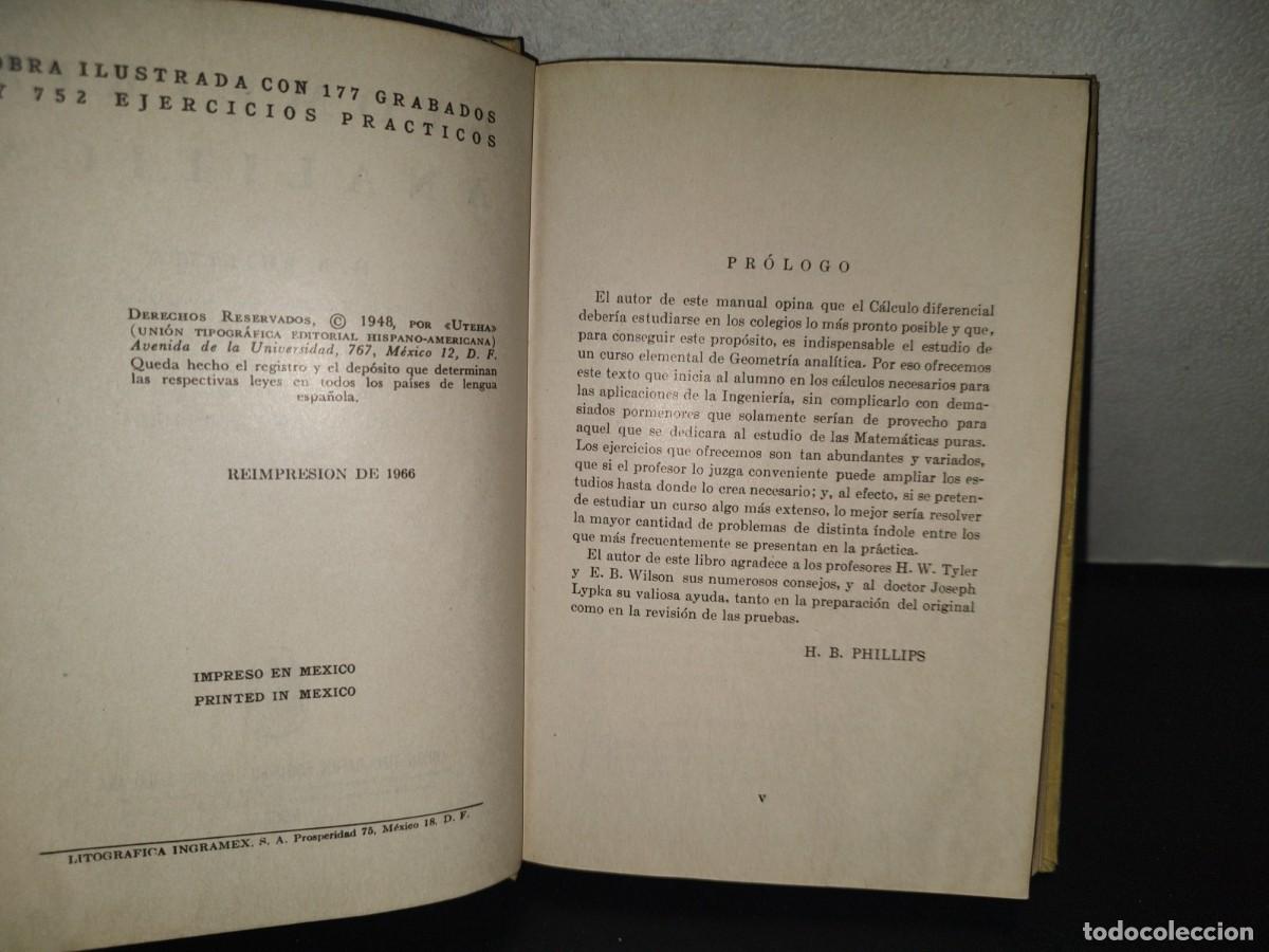 Libros de segunda mano de ciencias: 196- Geometr&iacute;a Anal&iacute;tica - Phillips - Uteha - Foto 4