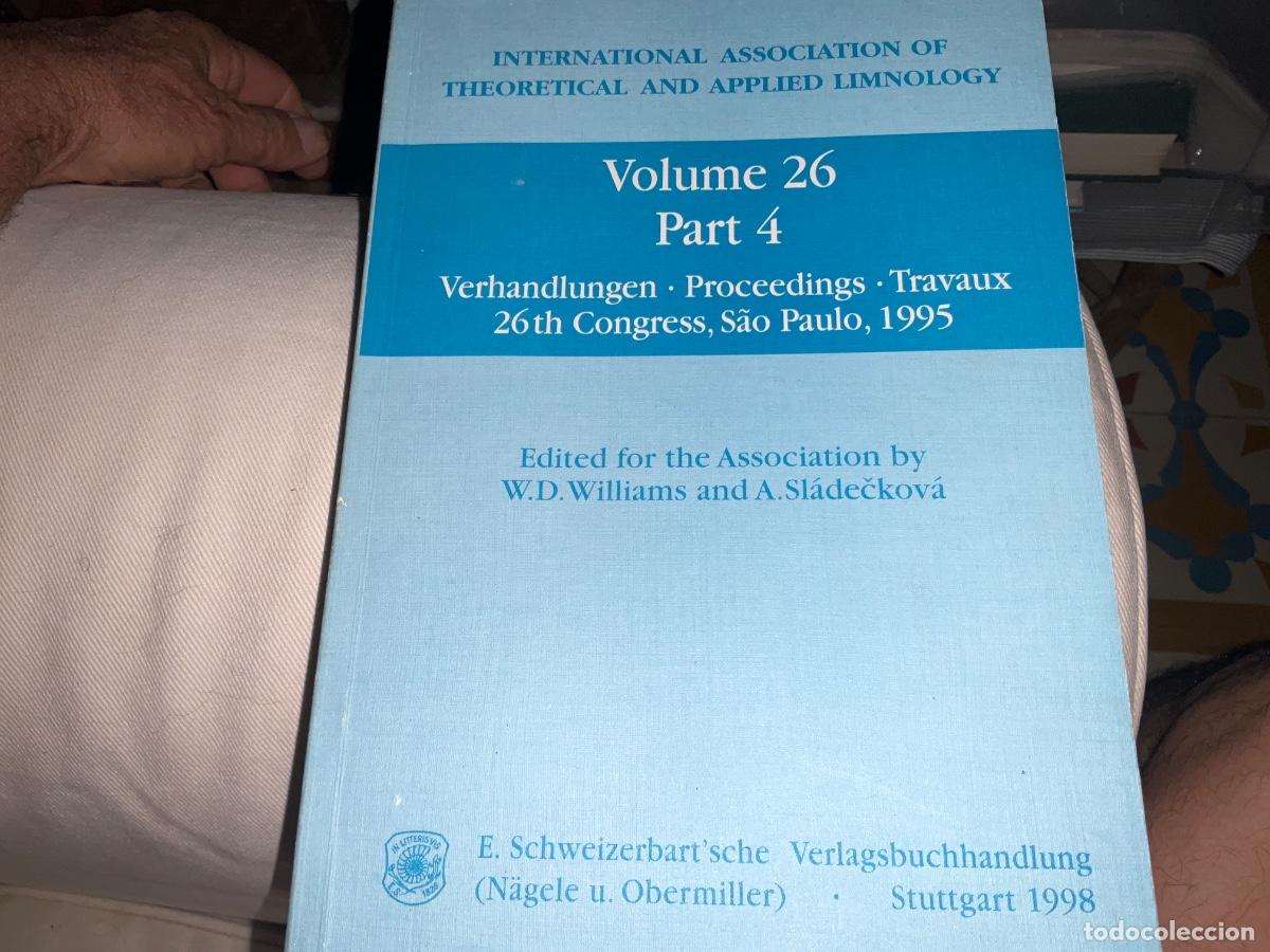 Libros de segunda mano: Association limnology volumen 36 part 4-congreso S&atilde;o Paulo 1995