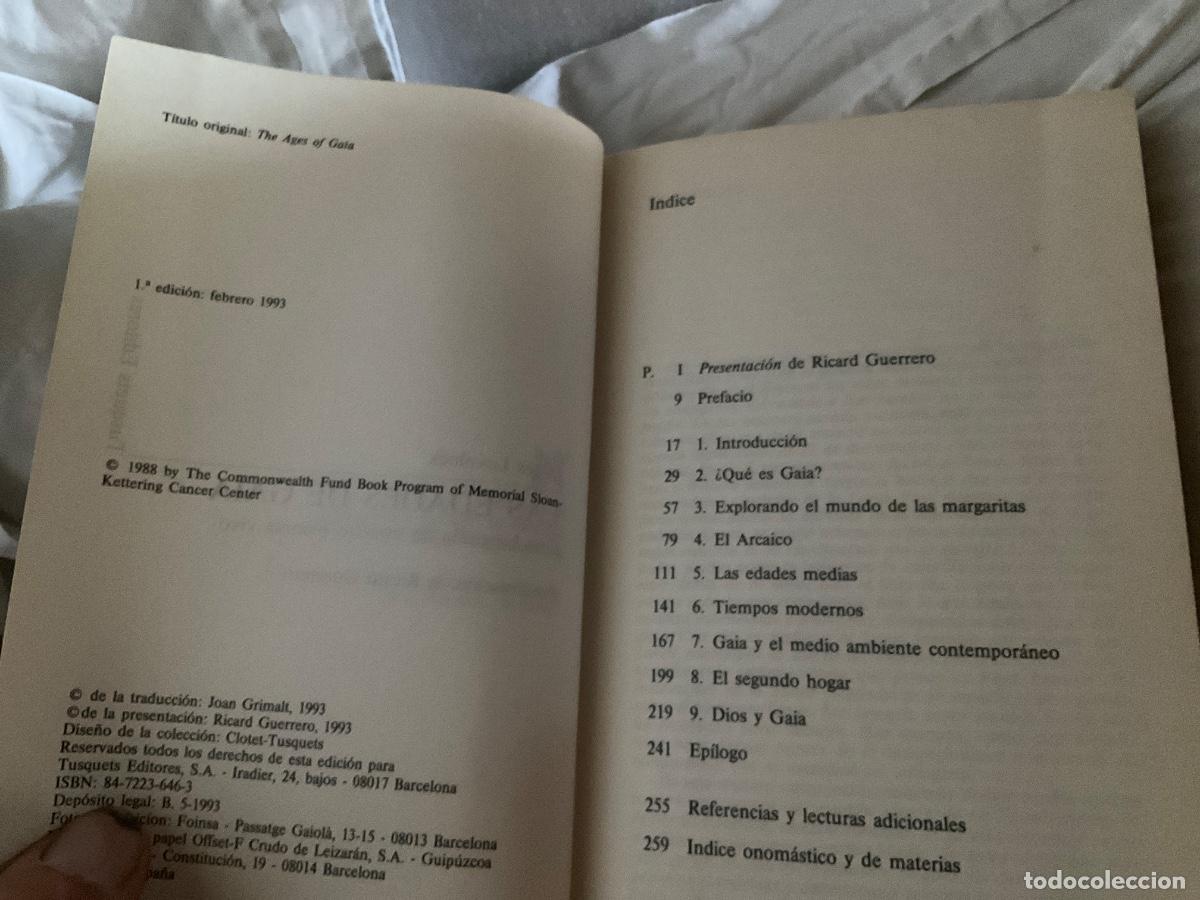 Libros de segunda mano: Las edades de Gaia. James Lovelock - Foto 2